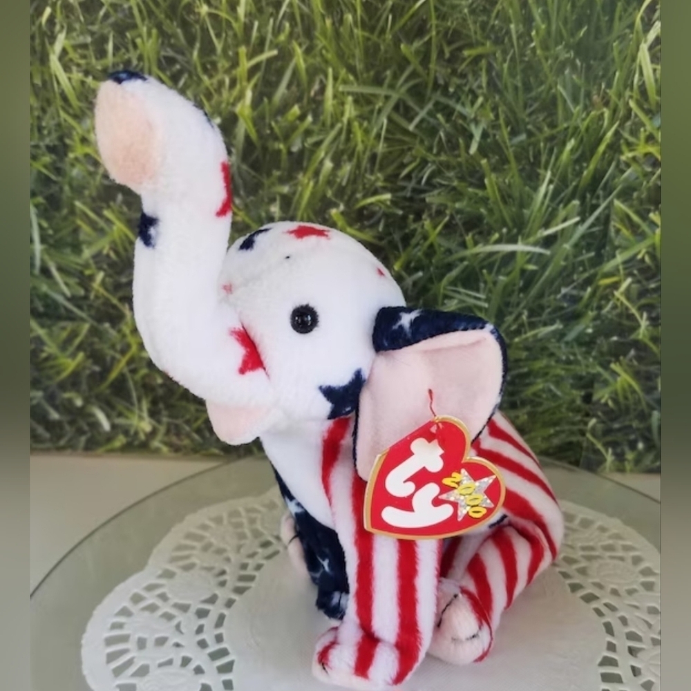 Righty 2000 the Elephant Beanie Babies Vintage TY 2000 with Original Tags